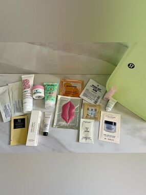 16 piece sample bag . Hair & skin sephora samples - free tote!